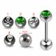 316L Surgical Steel 14Gauge 14mm Length Tongue Barbell With 6mm Pirate Logo Ball