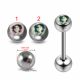 316L Surgical Steel 14G 14MM Threaded Straight Bar With Che Guevara Face Logo balls