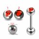 316L Surgical Steel 14Gauge 14mm Length Tongue Barbell With 6mm Tongue Out Logo Ball
