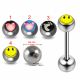 316L Surgical Steel 14Gauge 14mm Length Tongue Barbell With 6mm Heart Logo Ball