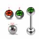 316L Surgical Steel 14Gauge 14mm Length Tongue Barbell With 6mm Logo Ball