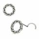 925 Sterling Silver Oxidized Twisted Circle Design Screw Type Nose Ring
