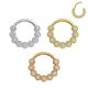 9 CZ Jeweled Surgical Steel Hinged Septum Clicker Ring
