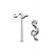 925 Silver Music Note Nose Stud