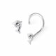 925 Silver Jeweled Dolphin Nose Screw