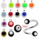 316L Surgical Steel Eyebrow Twisted Barbell With Eyeball Design UV Ball