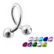 14g twisted barbell with jewel balls 