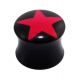 Double Flared Red Star Logo Ear Plug