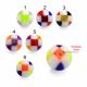 UV Fancy Hand Painted marble Piercing Balls