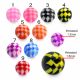 Mixed Checkered Color UV Fancy Ball Bead Lip Chin Balls 