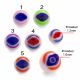 Assorted Color Flexible UV Fancy Devils Eye Print Piercing Balls