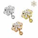 CZ Jeweled Snowflake Internally Threaded 316L Surgical Steel Screw Fit Tragus Piercing