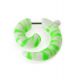 Green And White Lines Hand Painted Fake Spiral Ear Expander Body Jewelry
