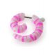 Hand Painted Pink And White Spiral Fake Ear Plug