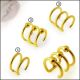 Gold Anodized Cartilage 'Clip-On'  316L Surgical Steel Bar Closure Ring
