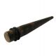 UV Acrylic Black Color Marble Straight Ear Expander Taper