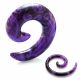 Black And Purple Spiral Ear Stretchers