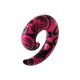 Colorful Black And Pink Spiral Ear Flesh Tunnel