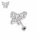 Micro Setting Jeweled Butterfly Tragus Piercing