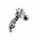 Jeweled Star with Pearl Tail Cartilage Tragus Piercing Ear Stud