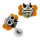 Multi Jeweled Bee Face Cartilage Tragus Piercing Ear Stud