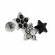 Jeweled Flower with Star Cartilage Tragus Piercing Ear Stud