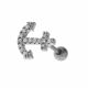 Micro Jeweled Anchor Cartilage Tragus Piercing Ear Stud