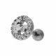 Micro Jeweled Round Anchor Cartilage Tragus Piercing Ear Stud