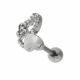 Micro Jeweled Butterfly Heart Cartilage Tragus Piercing Ear Stud
