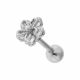 Jeweled 5 stone Flower Cartilage Helix Tragus Piercing Ear Stud