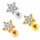 Jeweled Star with Micro Setting CZ Cartilage Helix Tragus Piercing Ear Stud