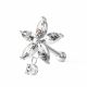 Flower with Hanging CZ Stone Helix Tragus Piercing Ear Stud