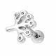 Tree with Setting CZ Stone Cartilage Helix Tragus Piercing Ear Stud