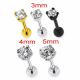 Round Jeweled Cartilage Helix Tragus Piercing Ear Stud