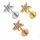 Tiny Jeweled Star Surgical Steel Helix Tragus Piercing Ear Stud