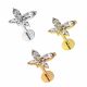 CZ Jeweled Butterfly Surgical Steel Helix Tragus Piercing Ear Stud