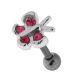 925 Sterling Silver Jeweled Butterfly Cartilage Tragus Piercing Ear Stud