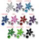 925 Sterling Silver Flower with Hanging CZ Stone Cartilage Tragus Piercing Ear Stud