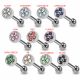 925 Sterling Silver Micro Jeweled Round Dotted pattern Cartilage Tragus Piercing Ear Stud