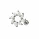 925 Sterling Silver Clear CZ Jeweled Swirl Flower Cartilage Tragus Piercing Ear Stud