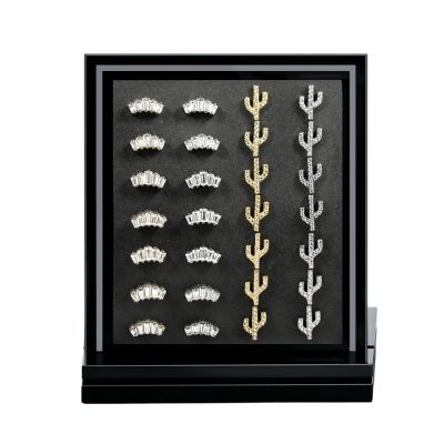 24pcs G23 Titanium Cactus and Crown Design Labret Display Kit-Assorted Colors