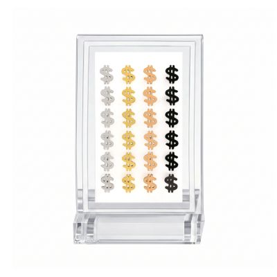 24pcs G23 Titanium Dollar Sign Labret Display Kit-Assorted Colors