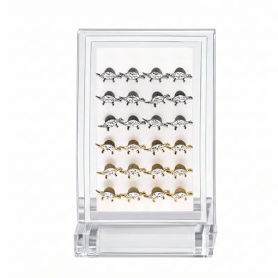 24pcs G23 Titanium Stegosaurus Design Labret Display Kit-Assorted Colors