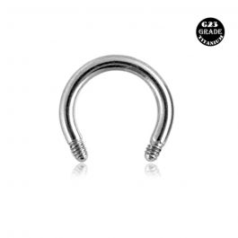 Barre Piercing Industrielle En Titane G23 - 14G (1,6mm) - Boules 6mm - 2